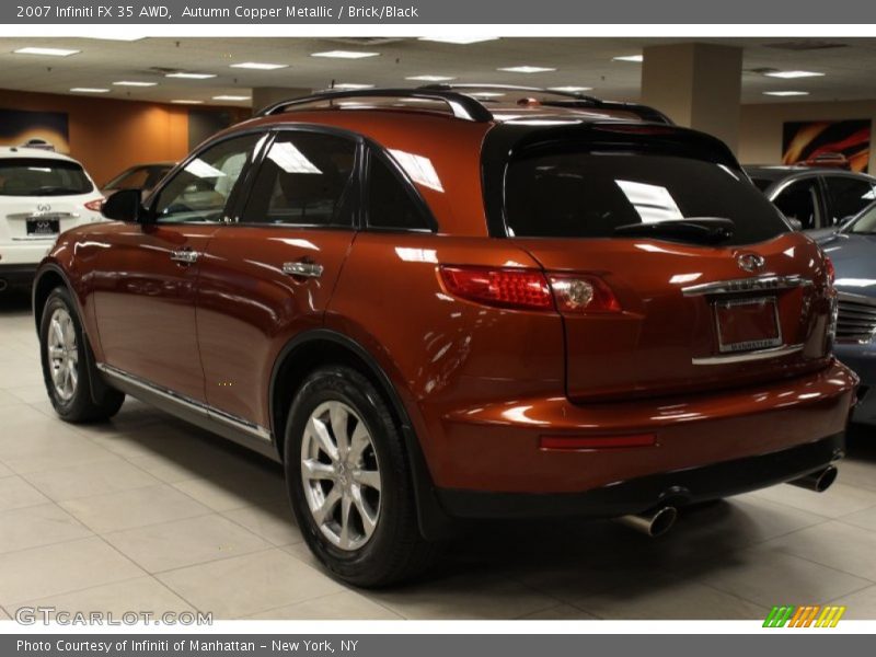 Autumn Copper Metallic / Brick/Black 2007 Infiniti FX 35 AWD