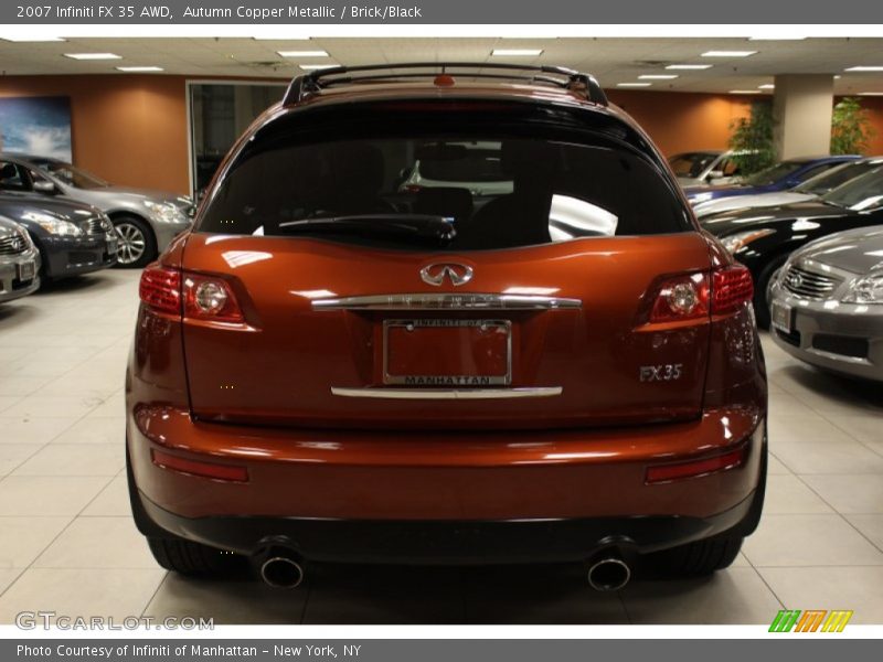 Autumn Copper Metallic / Brick/Black 2007 Infiniti FX 35 AWD