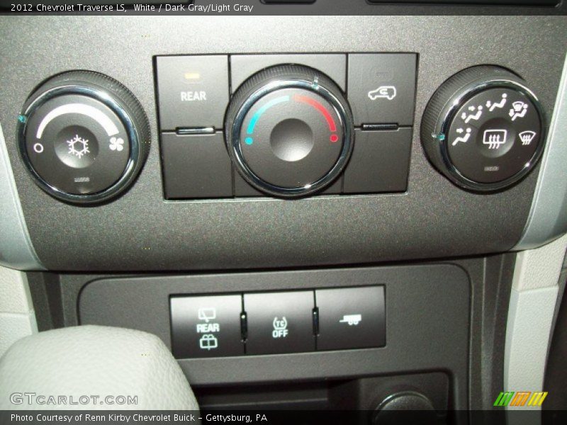 White / Dark Gray/Light Gray 2012 Chevrolet Traverse LS