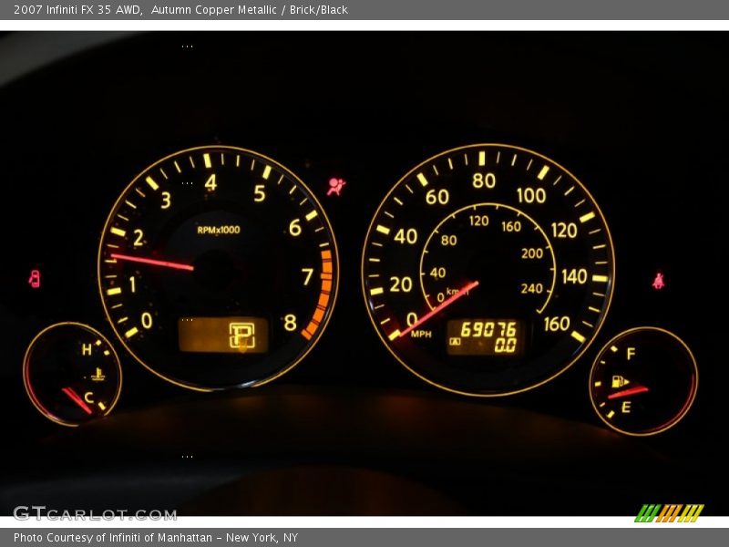 Autumn Copper Metallic / Brick/Black 2007 Infiniti FX 35 AWD