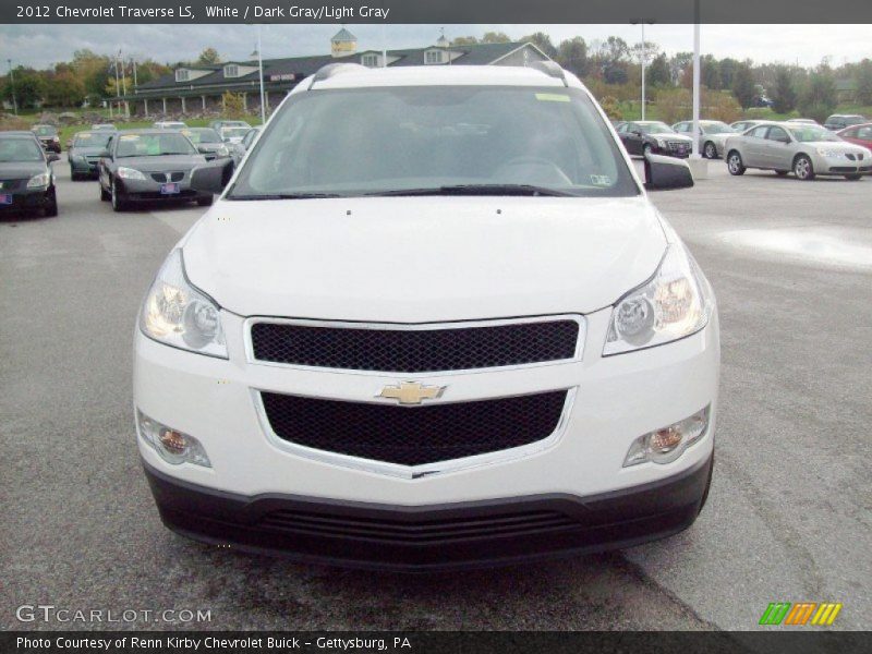 White / Dark Gray/Light Gray 2012 Chevrolet Traverse LS