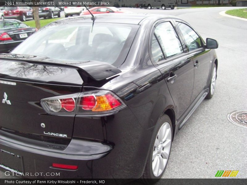 Wicked White Metallic / Black 2011 Mitsubishi Lancer GTS