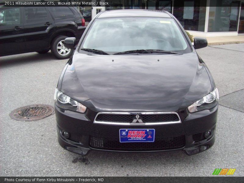 Wicked White Metallic / Black 2011 Mitsubishi Lancer GTS