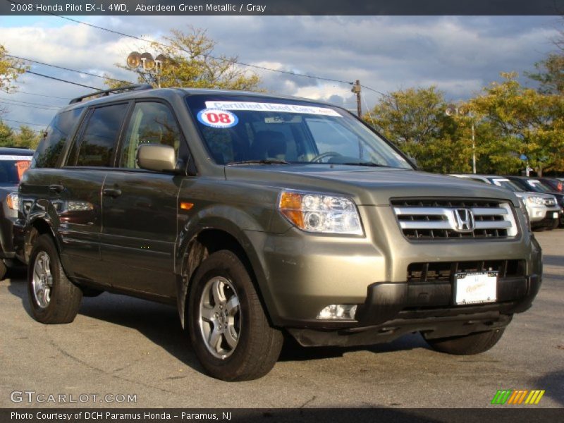 Aberdeen Green Metallic / Gray 2008 Honda Pilot EX-L 4WD