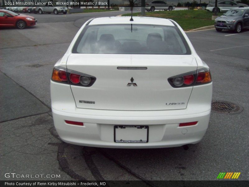 Wicked White Metallic / Black 2011 Mitsubishi Lancer ES