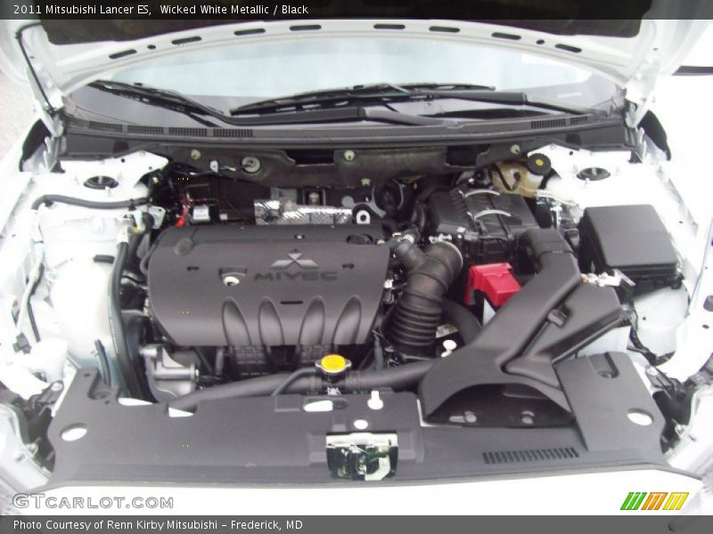 Wicked White Metallic / Black 2011 Mitsubishi Lancer ES