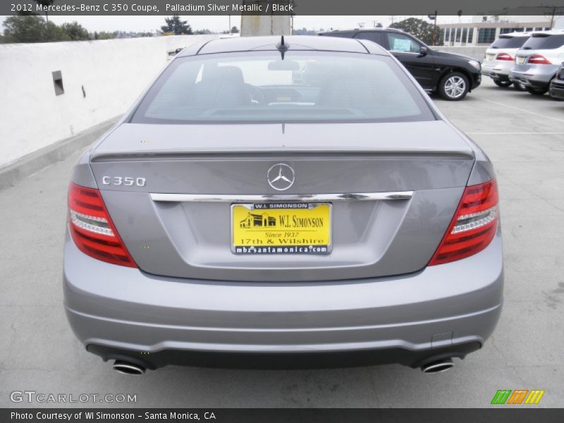 Palladium Silver Metallic / Black 2012 Mercedes-Benz C 350 Coupe