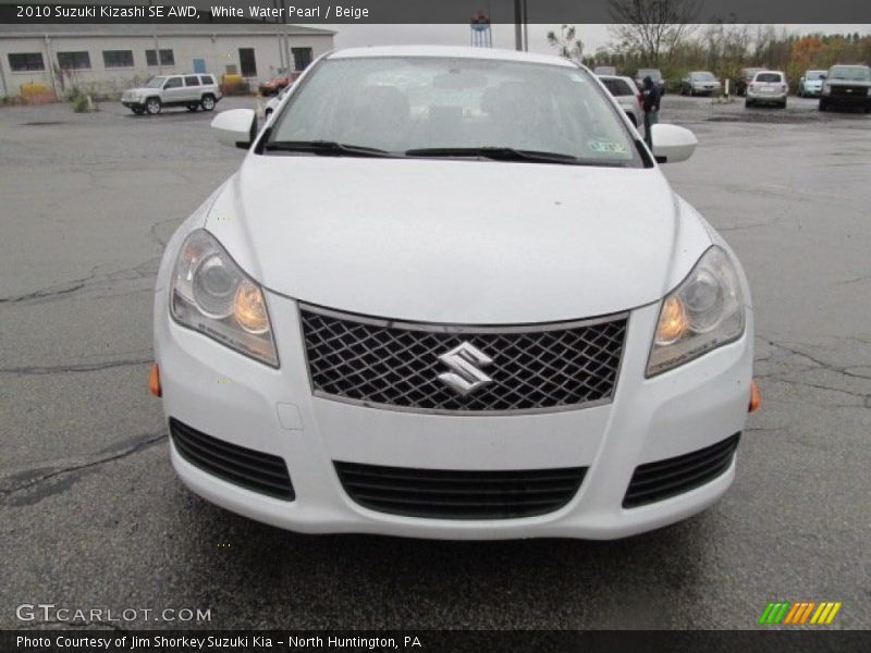 White Water Pearl / Beige 2010 Suzuki Kizashi SE AWD