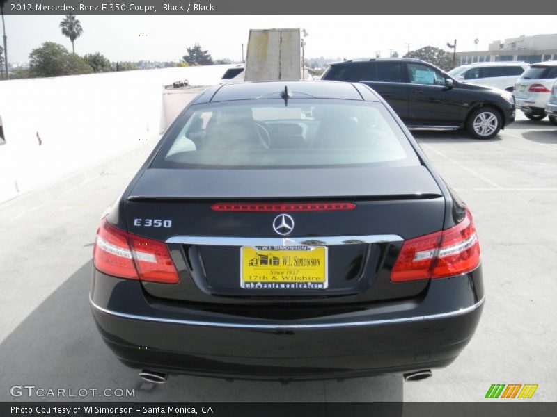 Black / Black 2012 Mercedes-Benz E 350 Coupe