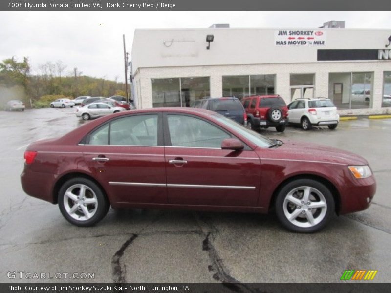Dark Cherry Red / Beige 2008 Hyundai Sonata Limited V6