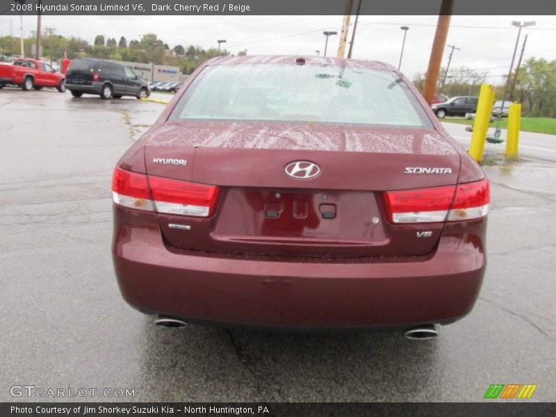 Dark Cherry Red / Beige 2008 Hyundai Sonata Limited V6