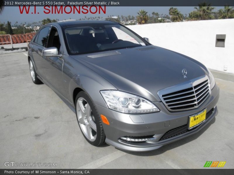 Paladium Silver Metallic / Black 2012 Mercedes-Benz S 550 Sedan