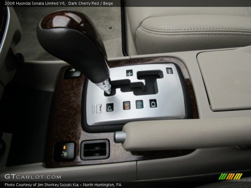 Dark Cherry Red / Beige 2008 Hyundai Sonata Limited V6