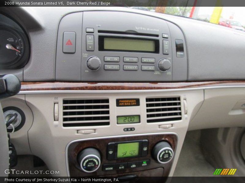 Dark Cherry Red / Beige 2008 Hyundai Sonata Limited V6