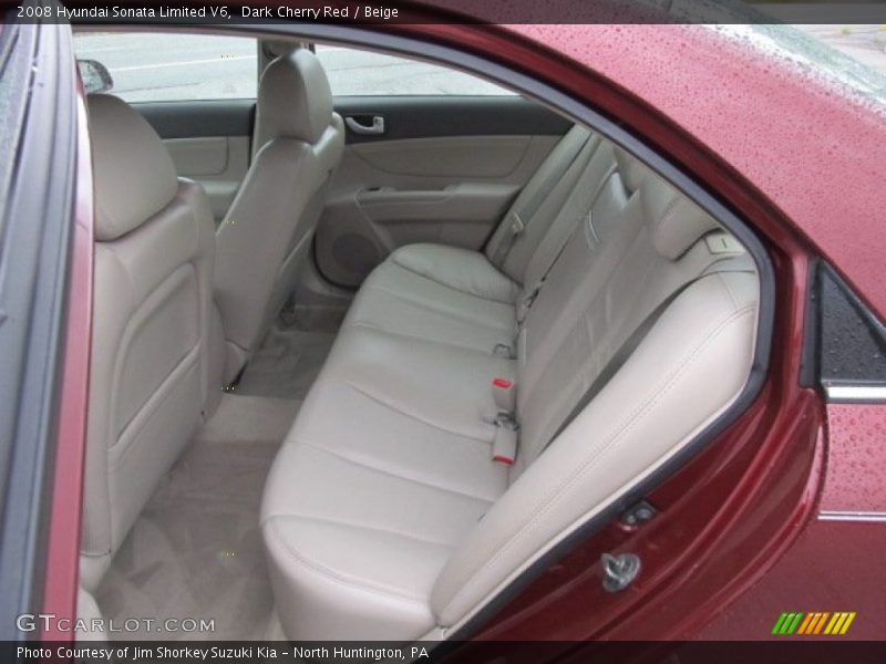 Dark Cherry Red / Beige 2008 Hyundai Sonata Limited V6