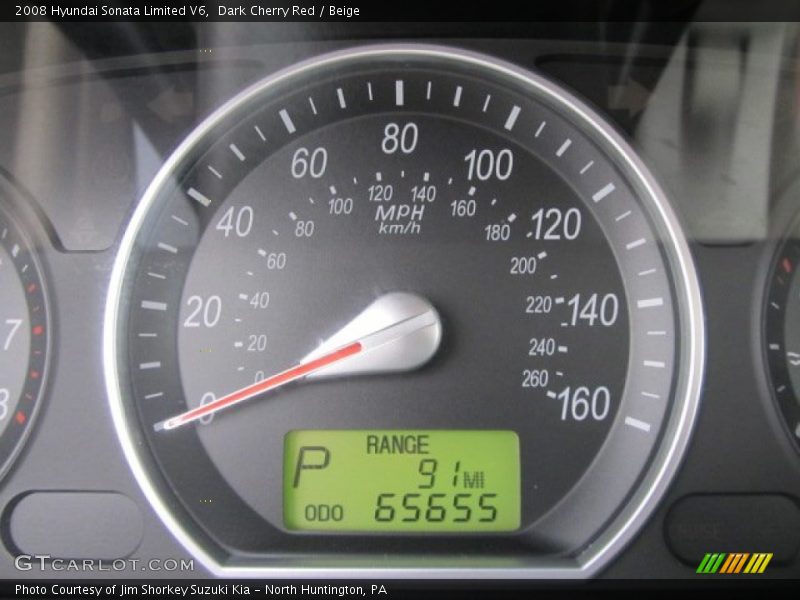 Dark Cherry Red / Beige 2008 Hyundai Sonata Limited V6