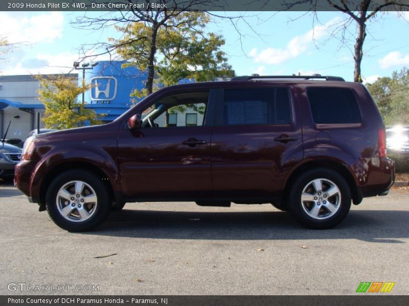 Dark Cherry Pearl / Black 2009 Honda Pilot EX 4WD