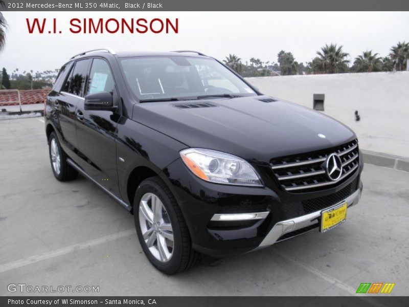 Black / Black 2012 Mercedes-Benz ML 350 4Matic