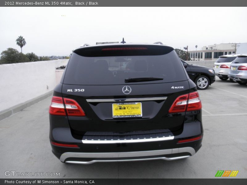 Black / Black 2012 Mercedes-Benz ML 350 4Matic