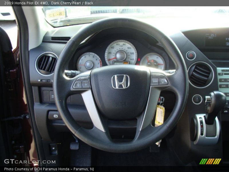 Dark Cherry Pearl / Black 2009 Honda Pilot EX 4WD