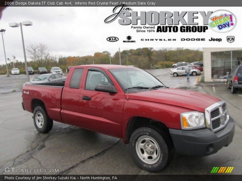 Inferno Red Crystal Pearl / Medium Slate Gray 2006 Dodge Dakota ST Club Cab 4x4