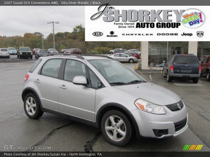 Silky Silver Metallic / Black 2007 Suzuki SX4 Convenience AWD