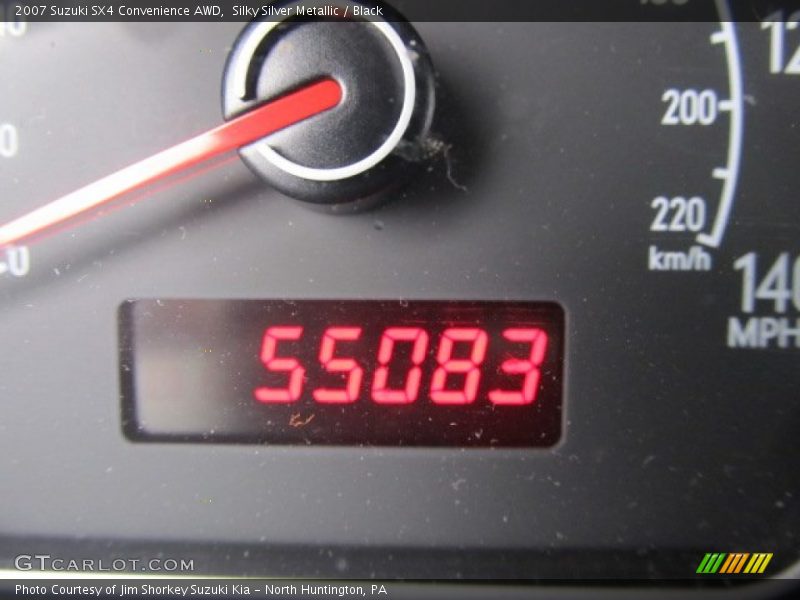Silky Silver Metallic / Black 2007 Suzuki SX4 Convenience AWD