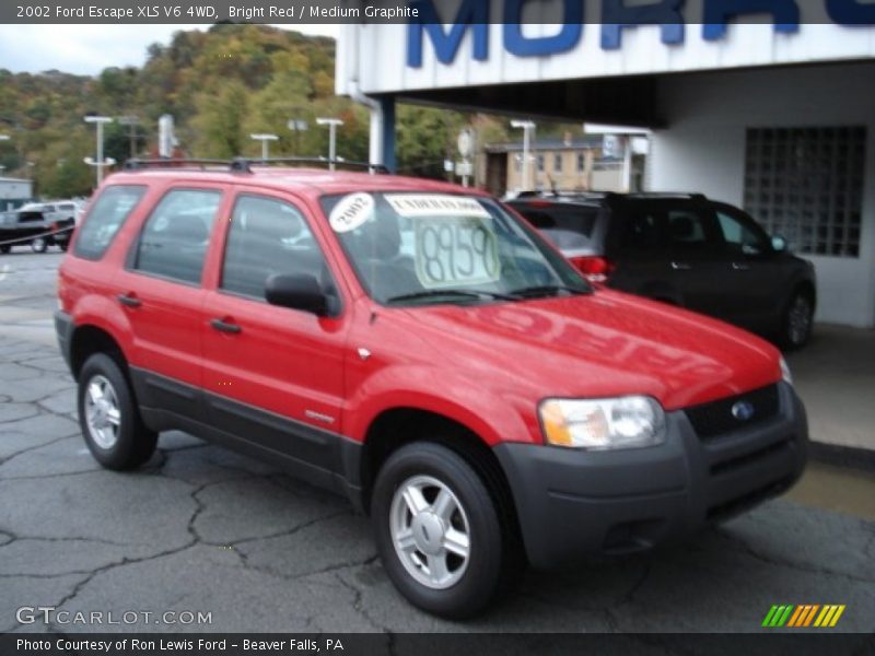 Bright Red / Medium Graphite 2002 Ford Escape XLS V6 4WD