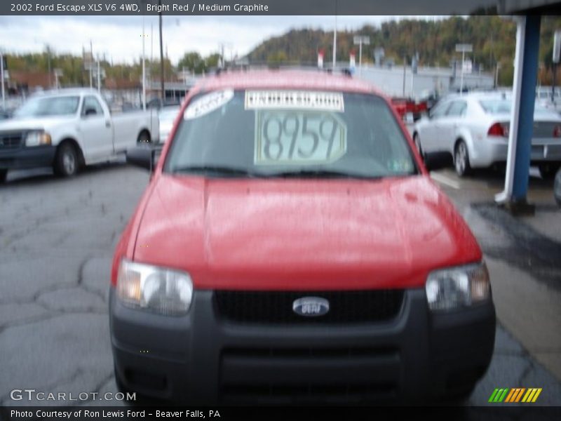 Bright Red / Medium Graphite 2002 Ford Escape XLS V6 4WD