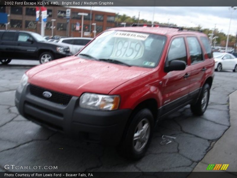Bright Red / Medium Graphite 2002 Ford Escape XLS V6 4WD
