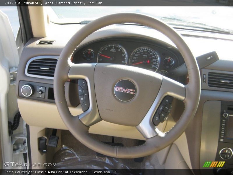 White Diamond Tricoat / Light Tan 2012 GMC Yukon SLT