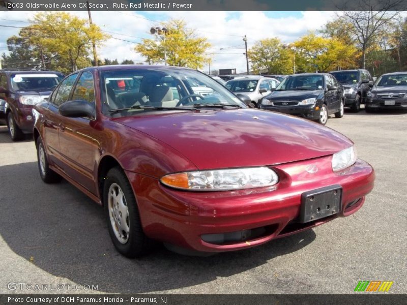 Ruby Red Metallic / Pewter 2003 Oldsmobile Alero GX Sedan