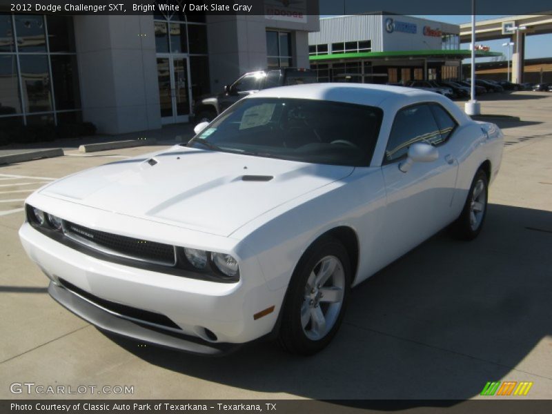 Bright White / Dark Slate Gray 2012 Dodge Challenger SXT