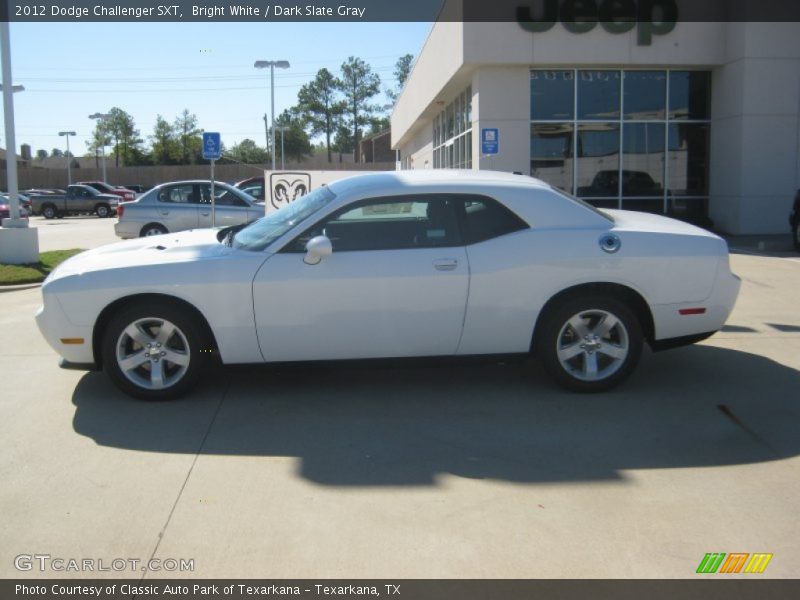 Bright White / Dark Slate Gray 2012 Dodge Challenger SXT