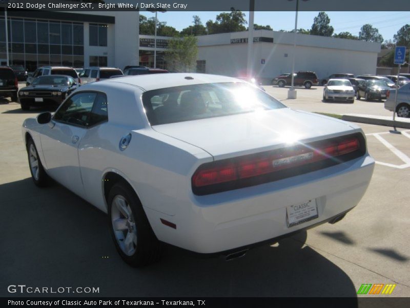 Bright White / Dark Slate Gray 2012 Dodge Challenger SXT