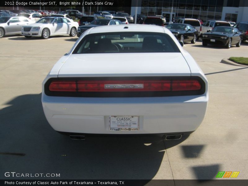 Bright White / Dark Slate Gray 2012 Dodge Challenger SXT