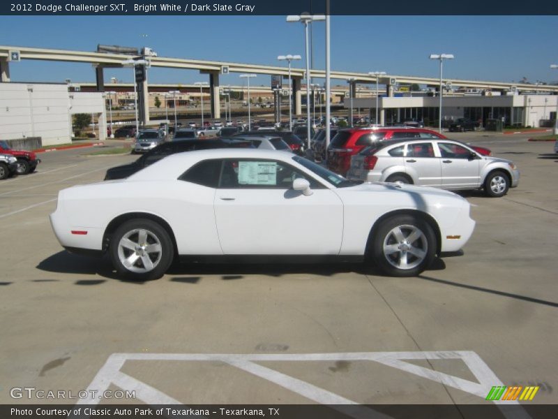 Bright White / Dark Slate Gray 2012 Dodge Challenger SXT
