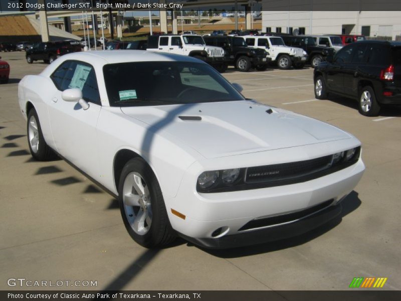 Bright White / Dark Slate Gray 2012 Dodge Challenger SXT