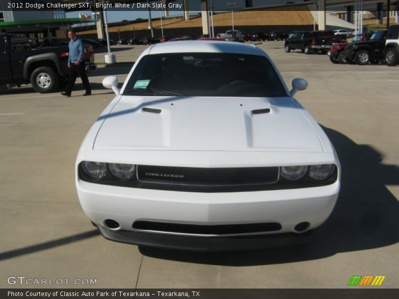 Bright White / Dark Slate Gray 2012 Dodge Challenger SXT
