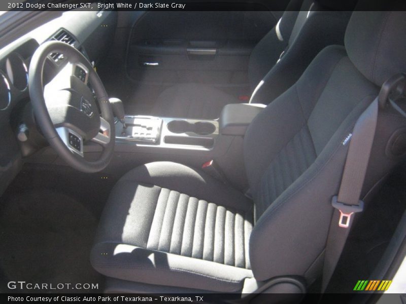Bright White / Dark Slate Gray 2012 Dodge Challenger SXT