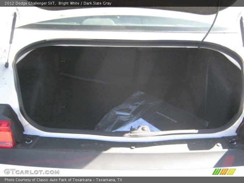 Bright White / Dark Slate Gray 2012 Dodge Challenger SXT
