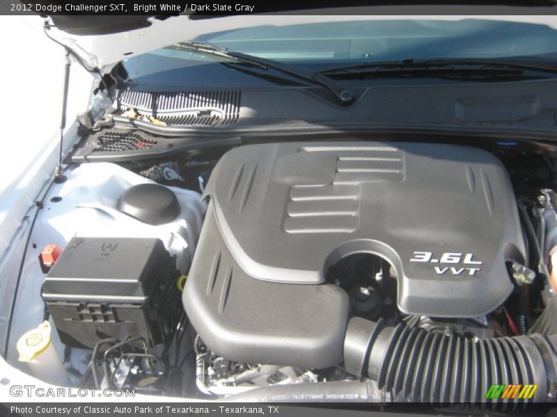 Bright White / Dark Slate Gray 2012 Dodge Challenger SXT