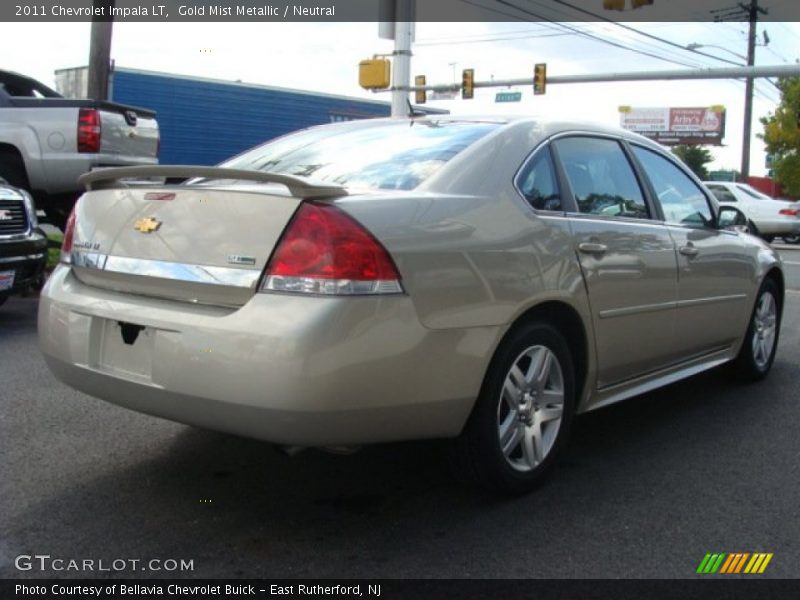 Gold Mist Metallic / Neutral 2011 Chevrolet Impala LT