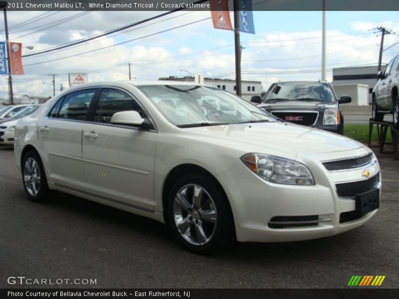 White Diamond Tricoat / Cocoa/Cashmere 2011 Chevrolet Malibu LT
