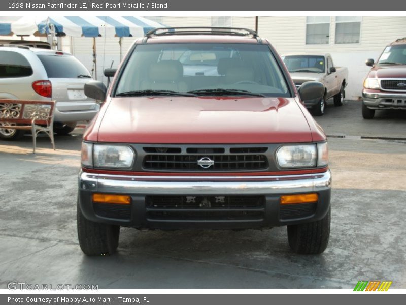 Red Pearl Metallic / Blond 1998 Nissan Pathfinder LE