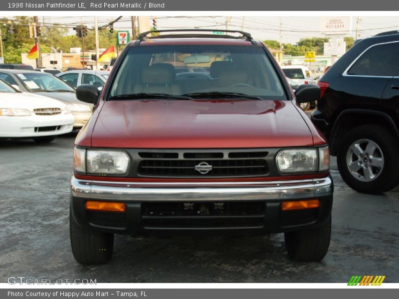 Red Pearl Metallic / Blond 1998 Nissan Pathfinder LE