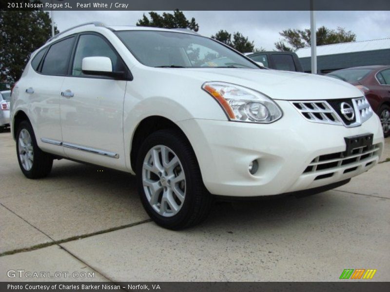 Pearl White / Gray 2011 Nissan Rogue SL