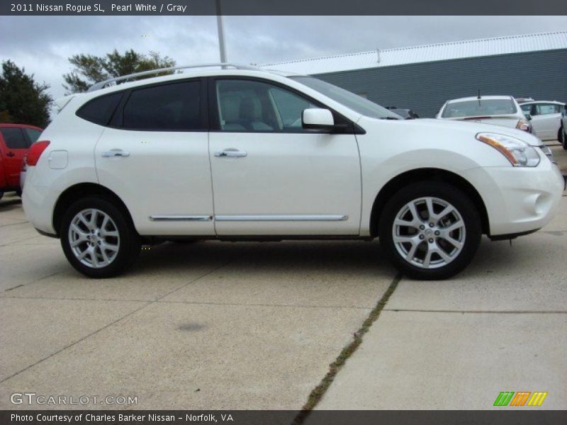 Pearl White / Gray 2011 Nissan Rogue SL