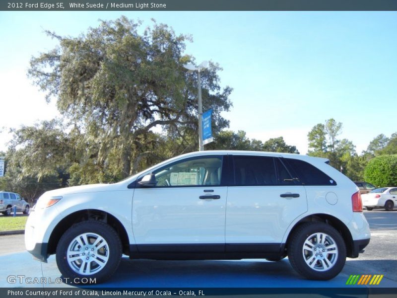 White Suede / Medium Light Stone 2012 Ford Edge SE