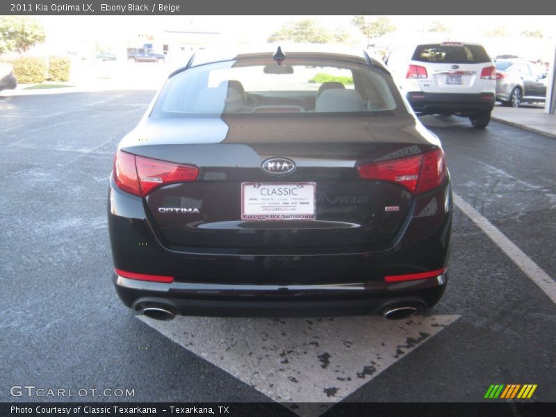 Ebony Black / Beige 2011 Kia Optima LX